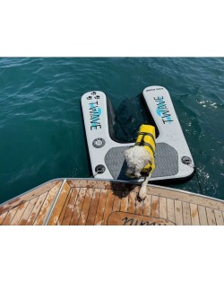 SCALA PER CANI IN TELA PER BARCA IN PVC CON BORSA DI TRASPORTO GONFIABILE